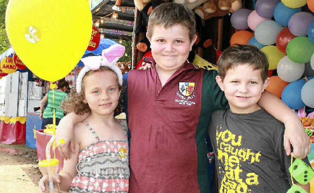 Siblings Erin, Pearce and Mikey Keogh enjoyed everything about the show, but especially sideshow alley. Siblings Erin, Pearce and Mikey Keogh enjoyed everything about the show, but especially sideshow alley.